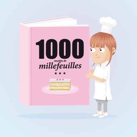 millefeuille-recette illustration de millefeuille recette