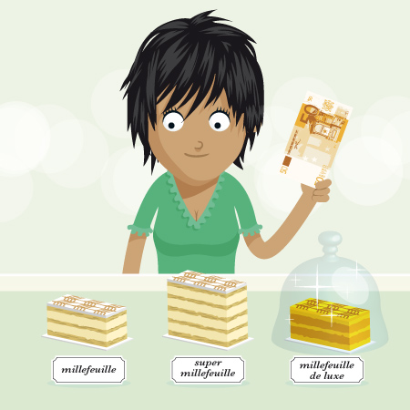millefeuille-vitrine illustration de millefeuille vitrine