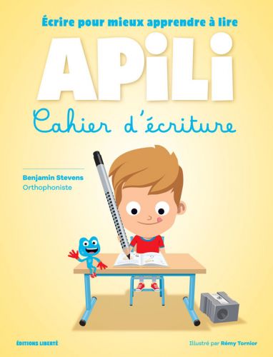couverture du livre pour enfant illustré Apili cahier d'écriture