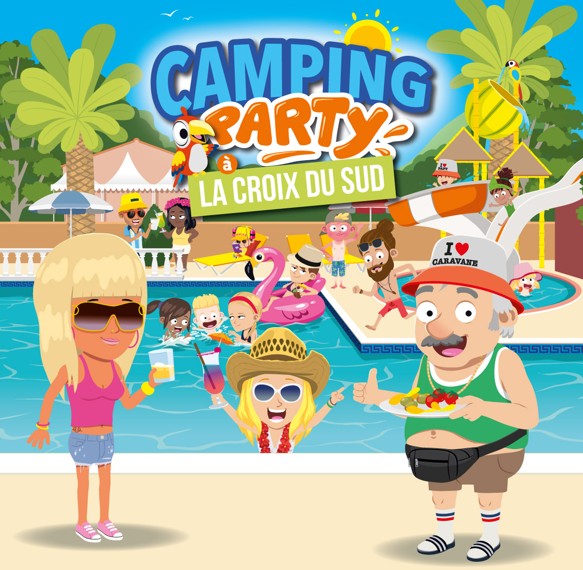 illustration de la couverture du jeu de société Camping Party